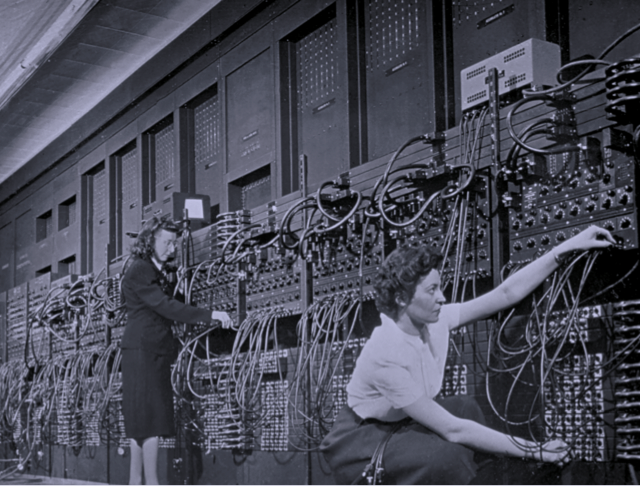 Computer operators with an Eniac — the world’s first programmable general-purpose computer